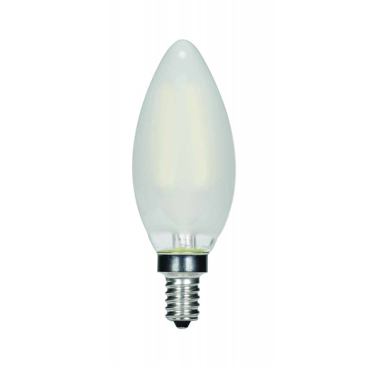 4.5 Watt C11 LED Lamp - Frosted Candelabra Base 2700K 350 Lumens 120 Volts