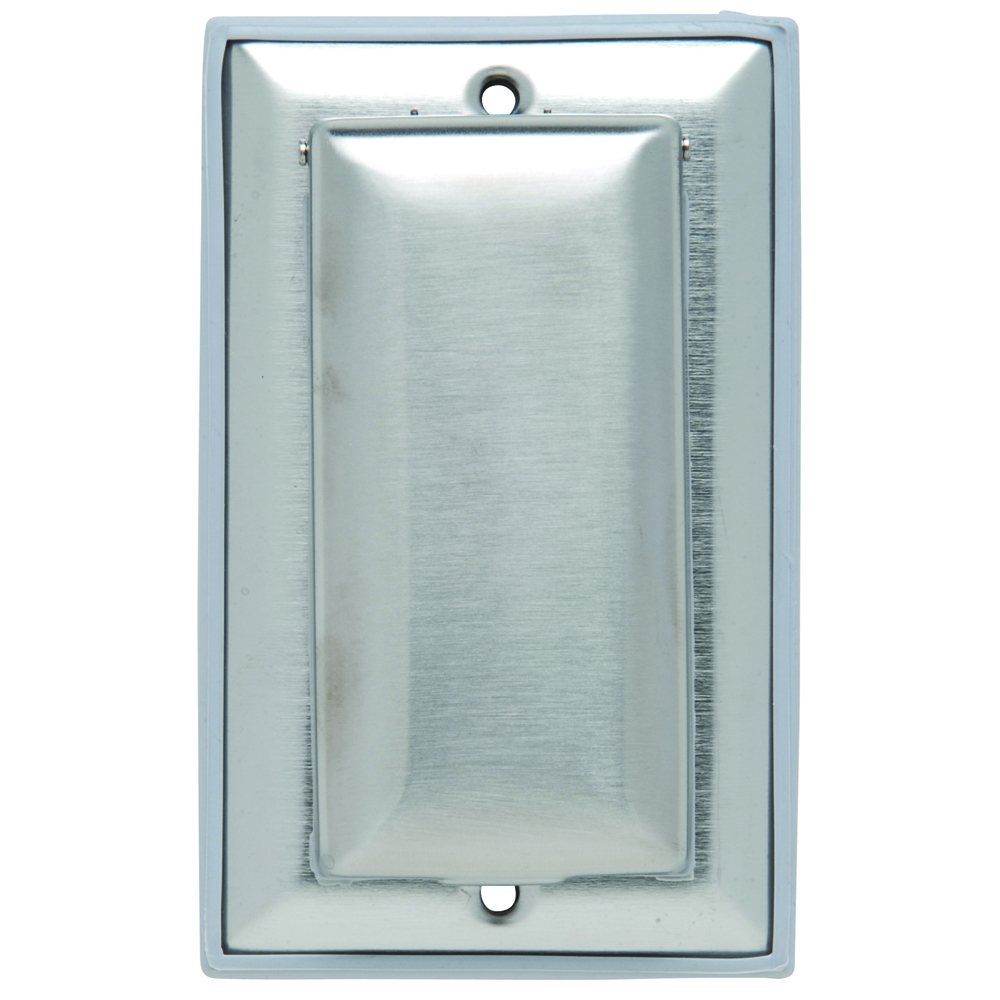 One decorator/GFCI, one long cover, vertical one gang plate.