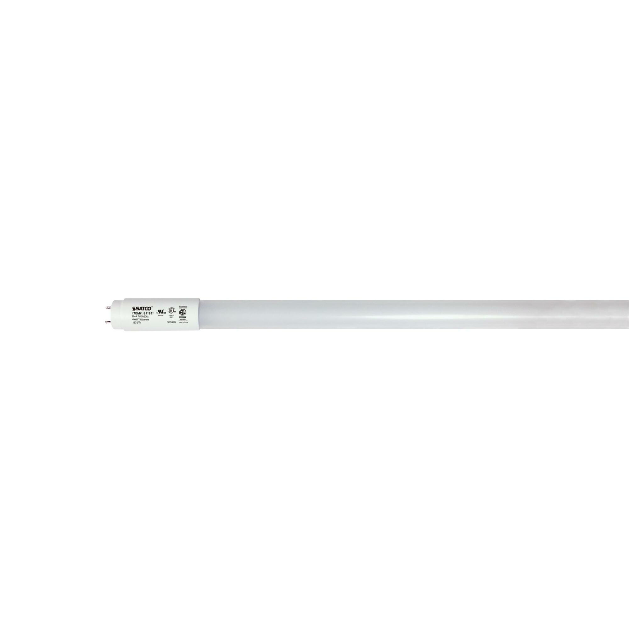 7 Watt - 18 Inch - T8 Linear LED - Medium Bi-Pin G13 Base - 4000K - 50000 Average Rated Hours - 750 Lumens - Type B Ballast Bypass