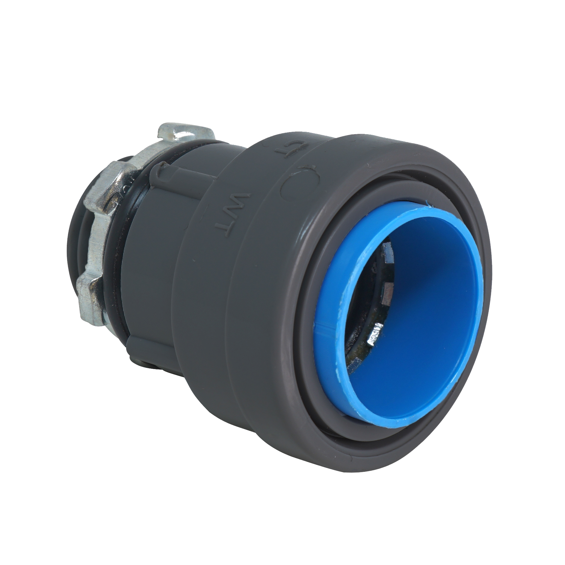 SIMPush, push-to-install non-metallic liquid tight connectors are used to securely connect liquid tight conduit to boxes without tools.  These robust connections are rated for direct burial, watertight and concrete tight.