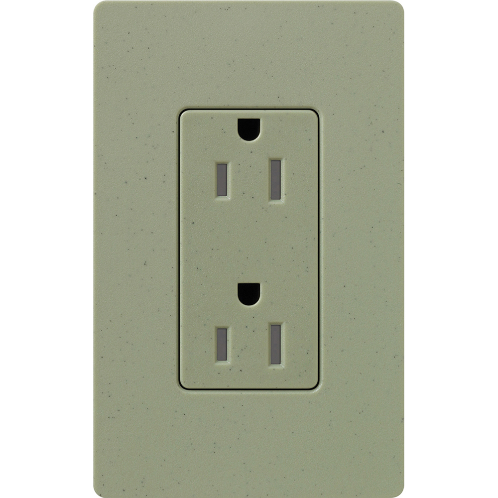 Claro, Satin, Tamper-resistant receptacle, 125V/15A in greenbriar