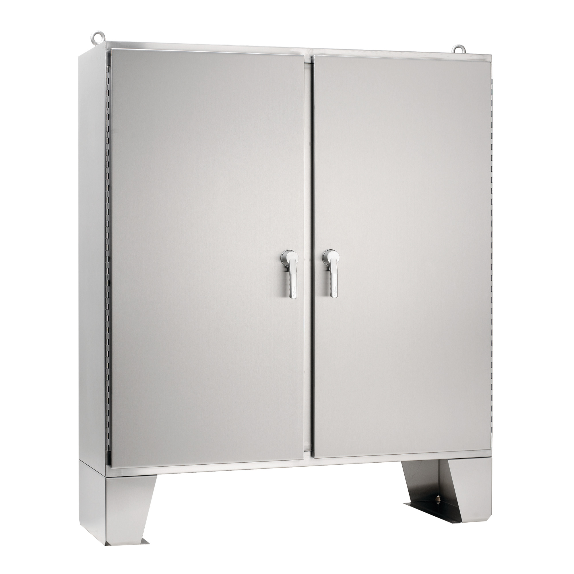 2-Door Floor-Stand 3-Point Latches Type 4X, 74x72x18, SS Type 316