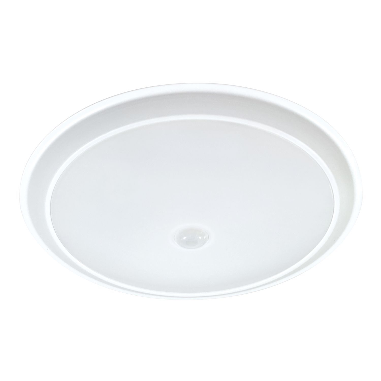 9-inch LED Disk Light with Motion Sensor, 1300 lumens, 90CRI, 5CCT, Phase Cut dimming 10%, Matte White finish, Single pack.