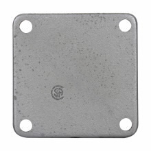 Eaton Crouse-Hinds series RSM/RSS blank hub plate, 4-1/2" x 4", Feraloy iron alloy
