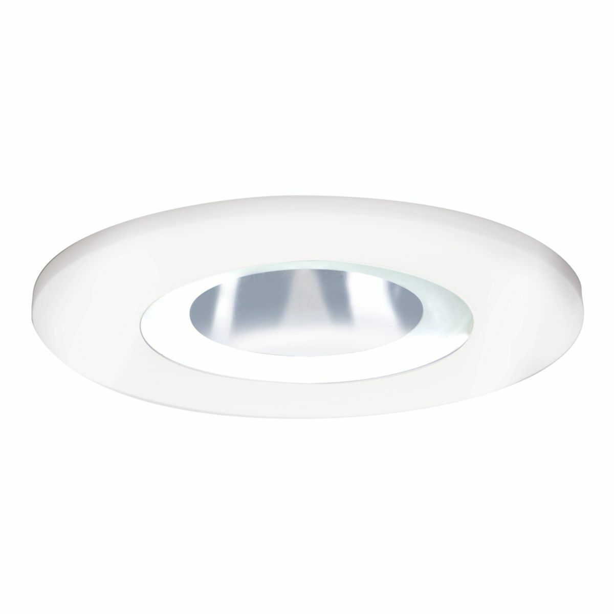 3" Trim Shower Light White Plastic Trim with Frosted Glass Lens