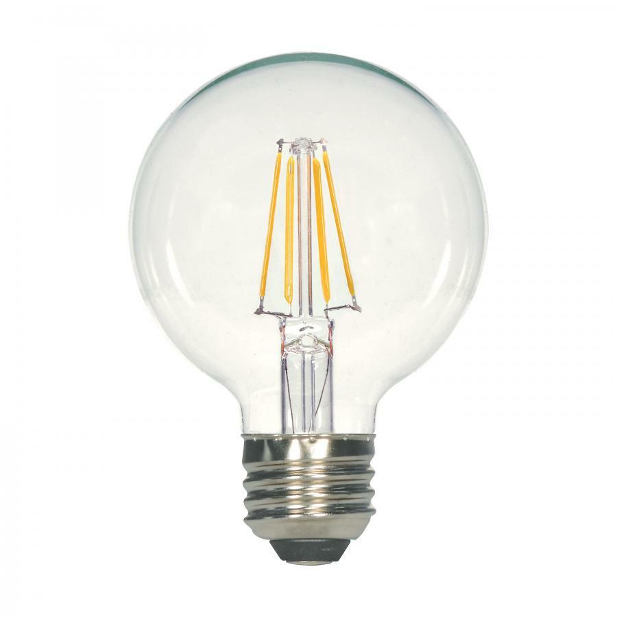 Light Bulb - 4.5 Watt G25 LED - Clear - Medium Base - 3000K - 550 Lumens - 120 Volts