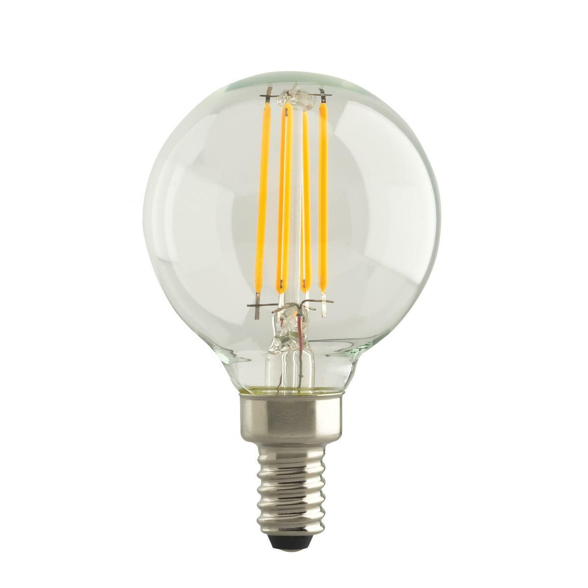 5.5 Watt G16.5 LED Lamp - Clear - Candelabra Base - 2700K - 500 Lumens - 120 Volts