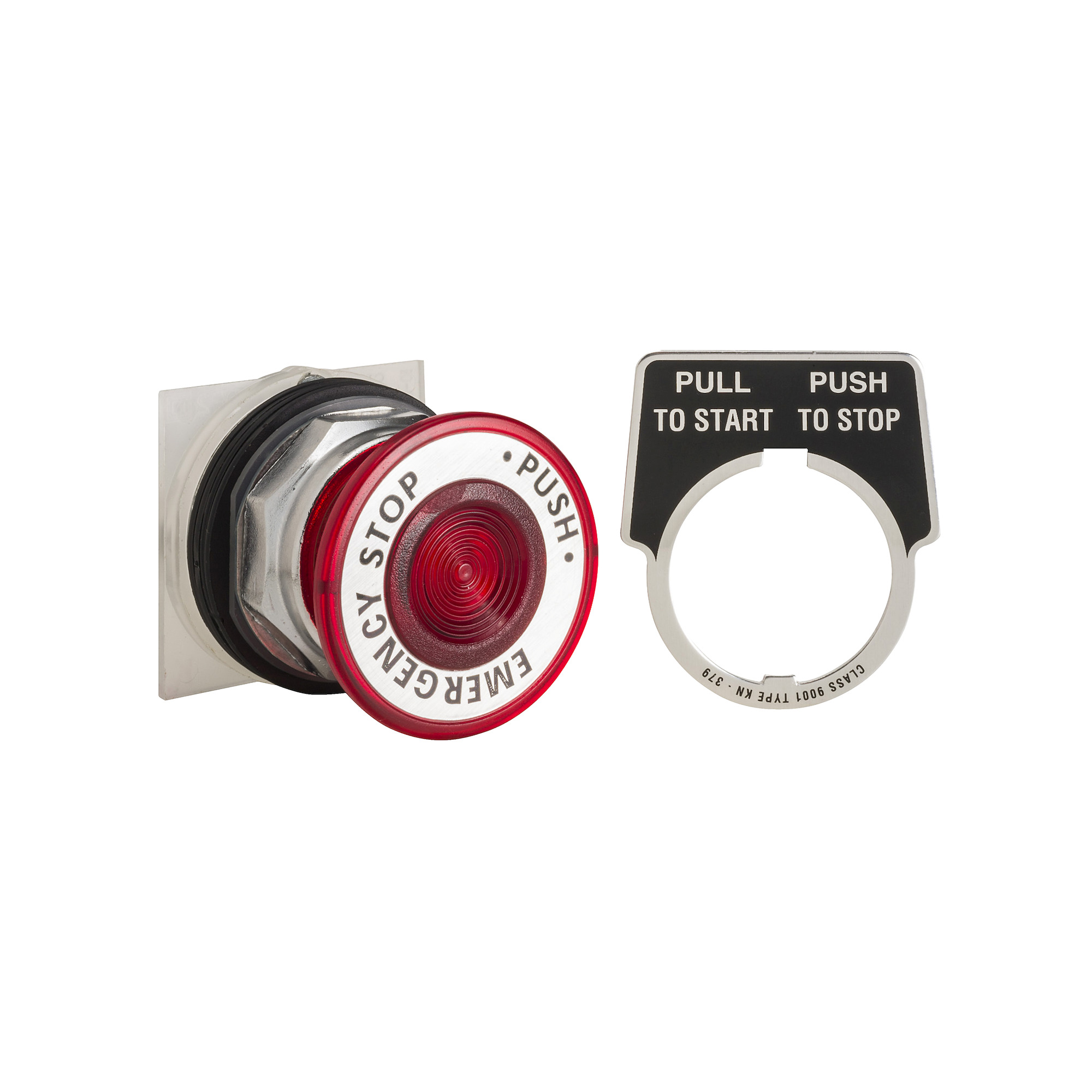 Push-button head, Harmony 9001K, metal, mushroom 41mm, red, 30mm, 2 positions, push-pull
