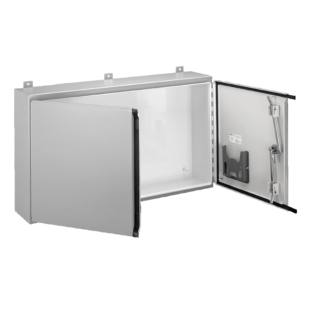 Continuous Hinge 2-Door with Handle Type 12, 30.00x48.00x10.00, Gray, Steel