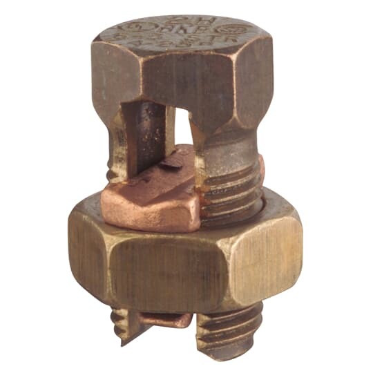 Type H - High Strength Split-Bolt Connector, Conductor Range for Equal Main and Tap 2 Sol-6 Sol, Conductor Range for Min Tap with One Max Main 14 Sol