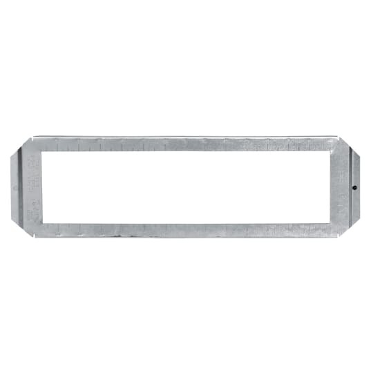 Horizontal Mounting Bracket, Length 16 Inches, Galvanized Steel, Stamped Rule on Bracket with 1/4 Inch, 1/2 Inch, and 1 Inch Markings, Bracket Accepts Three 4 Inch Square or Two 4-11/16 Inch Boxes, Deep or Shallow
