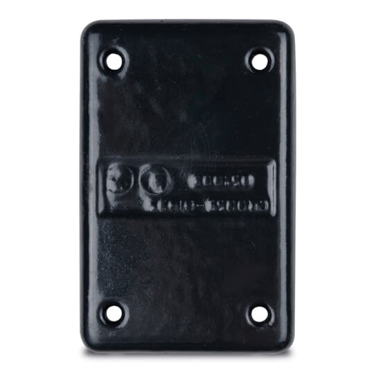 PVC Double-Coated Aluminum FS/FD Blank Cover, 1 Gang,Gray