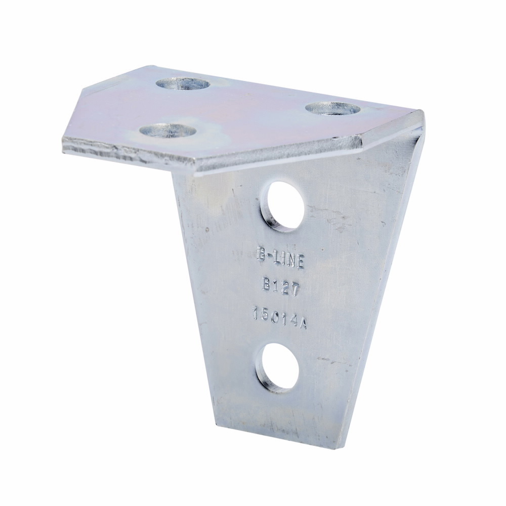 Eaton B-Line series shelf angle and brackets, 4.2" H x 3.5" L x 3.5" W, Steel, Electro-plated, 1/4" Gauge