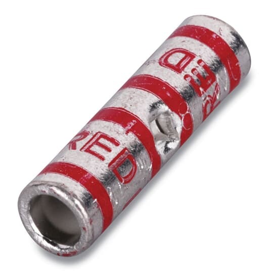 Copper Two-Way Splice Connector, Standard Barrel, Max 35kV, Wire Size 4 AWG, Die Code 29, Die Color Code Gray