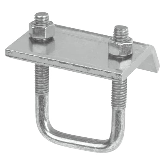 Clamp, Channel to Beam, Height 4-13/16 Inches, Plate Width 3 Inches, Plate Length 2-3/8 Inches, Plate Thickness 13/16 Inch, Stainless Steel, For use with A-1202, A-1402, C-1202 and H-1200 Series Channels