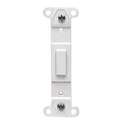 Toggle Plastic adapter plate, Blank Toggle No Hole, White