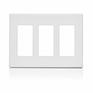 3-Gang Decora Plus Wallplate Screwless Snap-On Mount, White