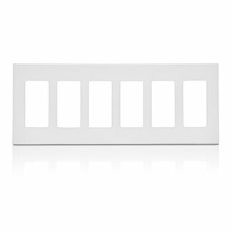6-Gang Decora Plus Wallplate Screwless Snap-On Mount, White
