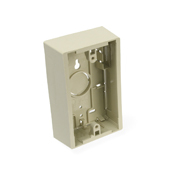 Surface Mount Backbox, Single Gang, Ivory, Box Depth Is 1.45 Inches