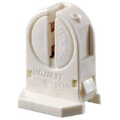 Miniature Base, T5 Bi-Pin, Standard Fluorescent Lampholder, White