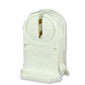 Miniature Base, T5 Bi-Pin, Fluorescent Lampholder, Tall Profile, White