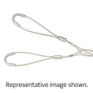 Double U Eye, Closed Mesh, Single Weave, Standard Duty, Support Wire Mesh Grip 2.00 to 2.49 Cable Diameter