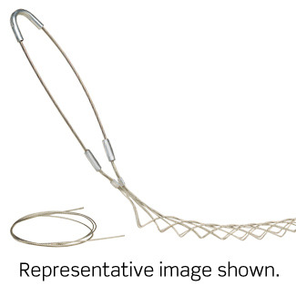 Single U Eye, Split Lace Mesh, Single Weave, Standard Duty, Support Wire Mesh Grip .500 to .610 Cable Diameter