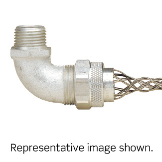 3/4-Inch, 90-Degree, Male, Aluminum Body, Deluxe Cord Sealing Strain-Relief with .625, .750 Cord Range