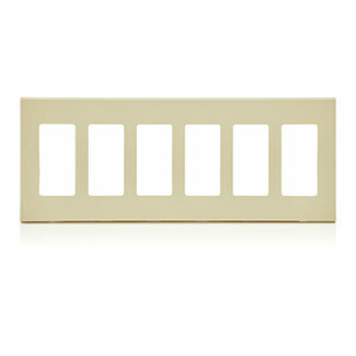 6-Gang Decora Plus Wallplate Screwless Snap-On Mount, Ivory
