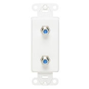 CATV Video Decora Insert Flush Mount Jack, White