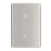 1-Gang No Device Blank Wallplate, Oversized, 302 Stainless Steel, Strap Mount, Stainless Steel
