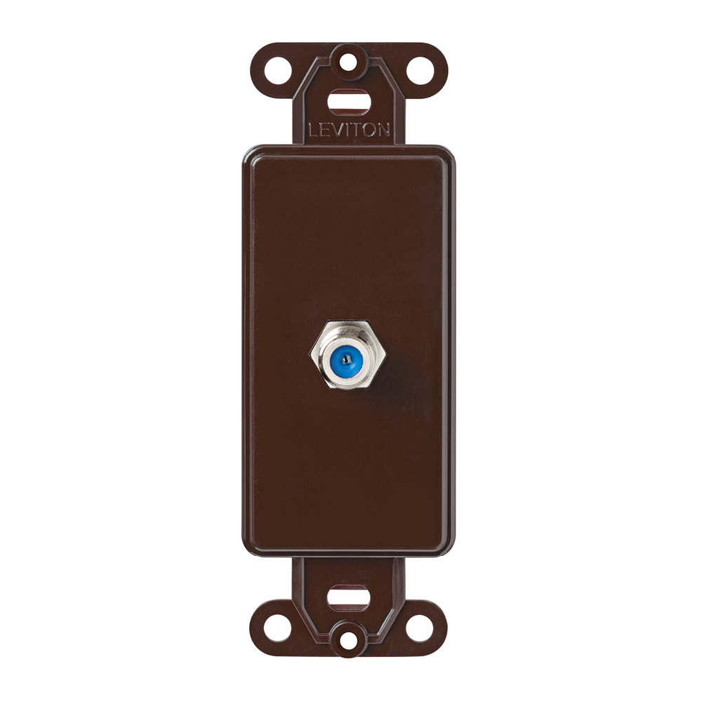 Decora Insert, F Connector, Brown