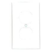1-Gang Duplex Device Receptacle Wallplate, Standard Size, Thermoplastic Nylon, Device Mount, Red