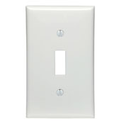 1-Gang Toggle Device Switch Wallplate, Standard Size, Thermoplastic Nylon, Device Mount, Black