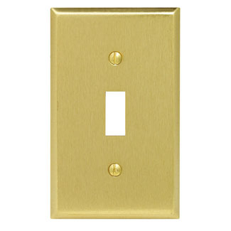 1-Gang Toggle Device Switch Wallplate, Device Mount, Polished Brass