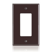 1-Gang Decora/GFCI Decora Wallplate, Midway Size, Brown