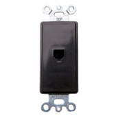 Decora Insert, 6P4C, Screw Terminals, Brown