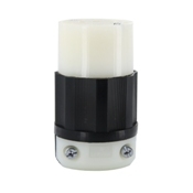 30 Amp, 120/208 Volt, 3PY, Locking Connector, Industrial Grade, Non-Grounding, Black-White