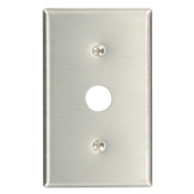 1-Gang .625-Inch Hole Device Telephone/Cable Wallplate, Strap Mount, Stainless Steel