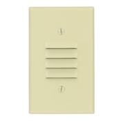 1-Gang Louvre Device Louvre Wallplate, Painted Metal, Strap Mount, Ivory