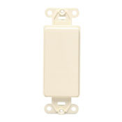 Decora plastic adapter plate, Blank - No hole, with-ears, and two mounting screws. Brown