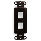 QuickPort Decora Wall Plate Insert, 2-Port, Brown
