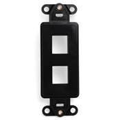 QuickPort Decora Insert, 2-Port, Black
