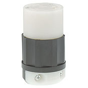 30 Amp, 480 Volt, NEMA L8-30R, 2P, 3W, Locking Connector, Industrial Grade, Grounding - Black-White