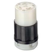 30 Amp, 125 Volt, NEMA L5-30R, 2P, 3W, Locking Connector, Industrial Grade, Grounding - Black-White