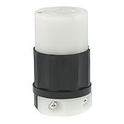 20 Amp, 250 Volt 3-Phase, NEMA L11-20R, 3P, 3W, Locking Connector, Industrial Grade, Non-Grounding - Black-White