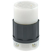 20 Amp, 125/250 Volt, NEMA L14-20R, 3P, 4W, Locking Connector, Industrial Grade, Grounding - Black-White