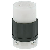 20 Amp, 250 Volt 3-phase, NEMA L15-20R, 3P, 4W, Locking Connector, Industrial Grade, Grounding - Black-White