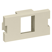 MOS Insert, 1-port QuickPort Adapter, 1 unit high, ivory