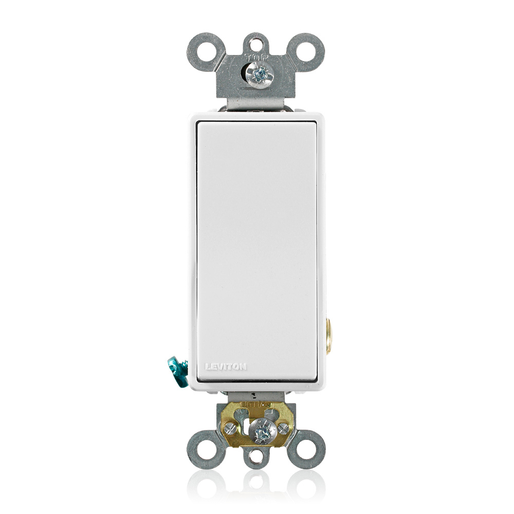 20-Amp 120/277-Volt Decora Plus Rocker Single-Pole AC Quiet Switch, White